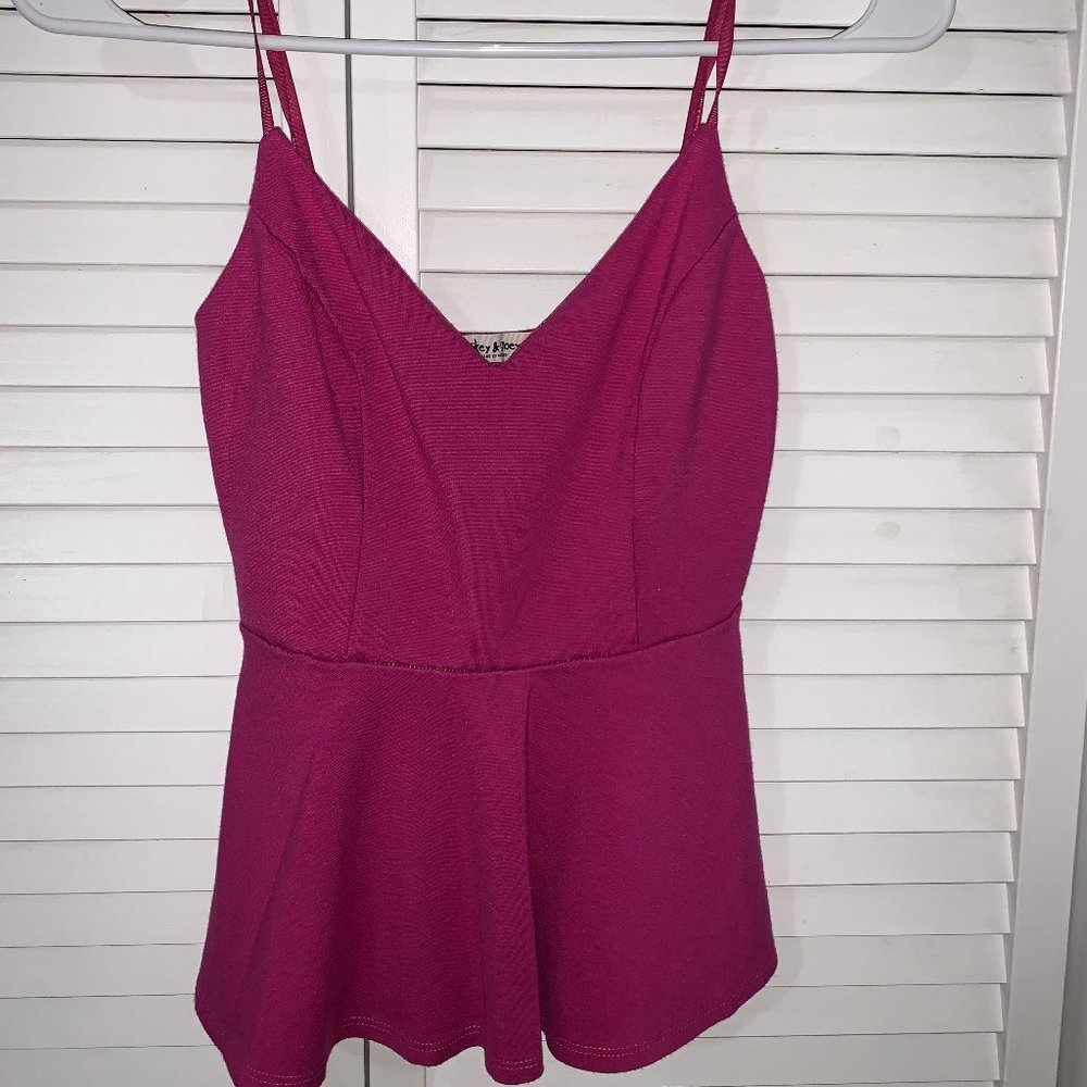 Pink Tank Top with Bottom Flare
